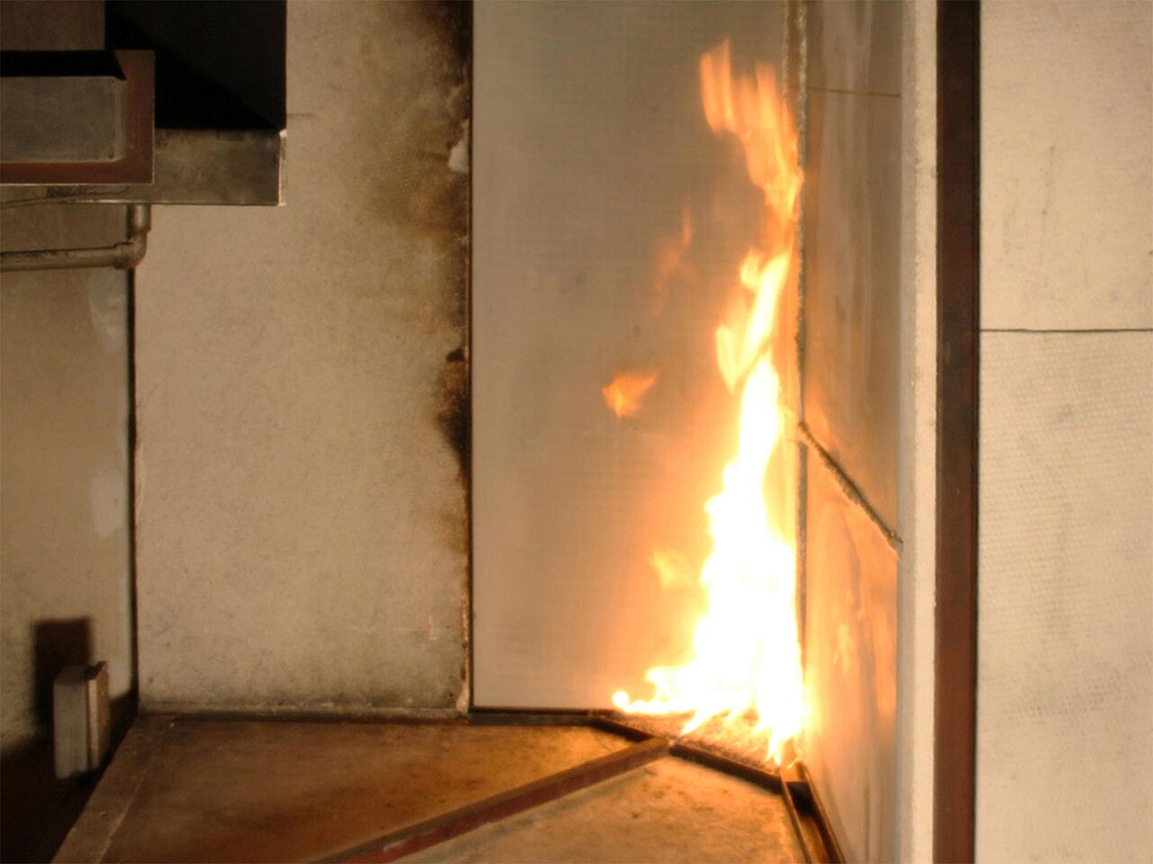 Textile concrete while fire test